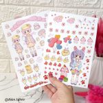 پک 4 برگی استیکر دختر - Image 2